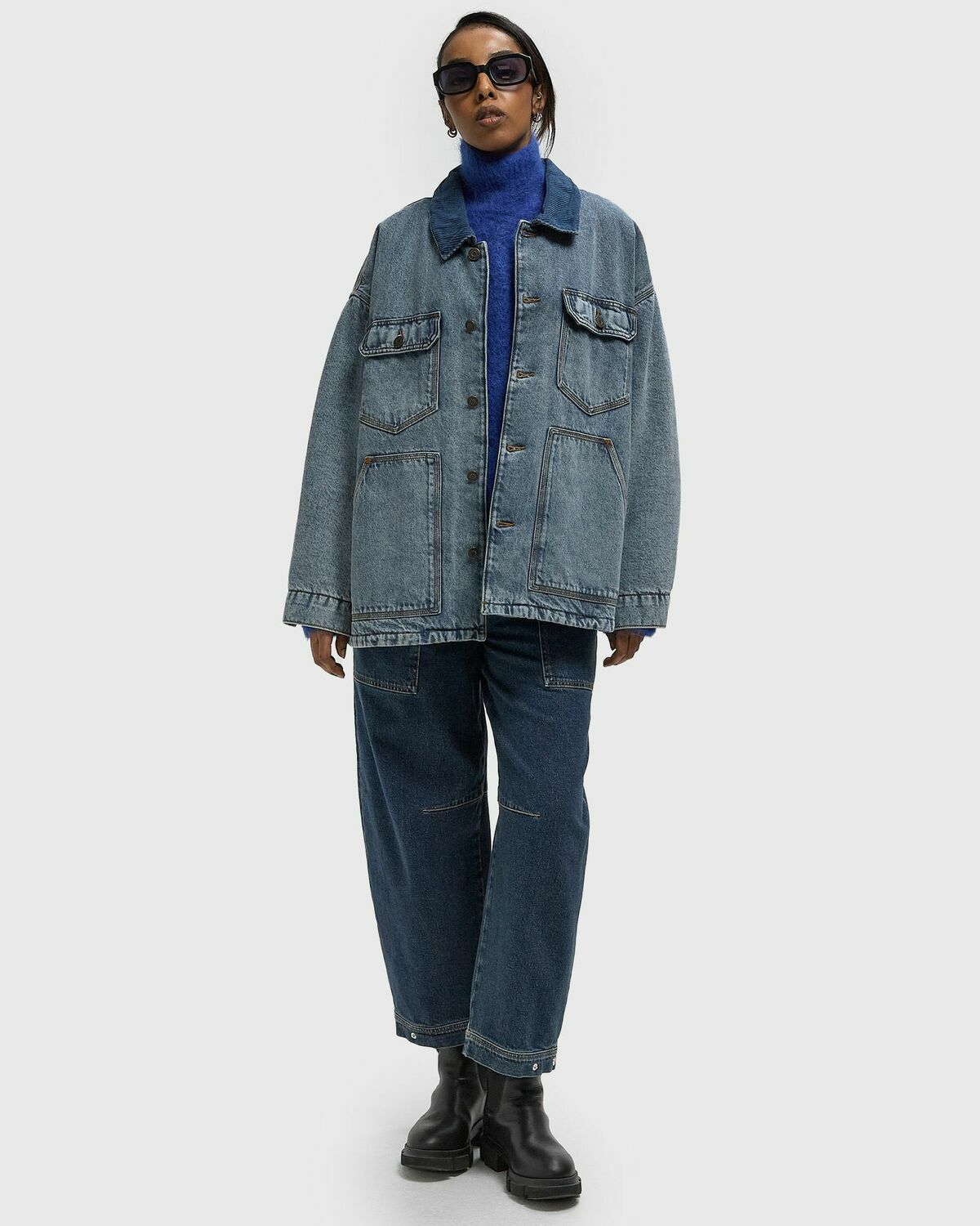 American Vintage JOYBIRD VEST Blue Womens Denim Jacket