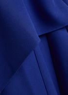 Roland Mouret Peplum-hem Crepe Midi Dress Blue