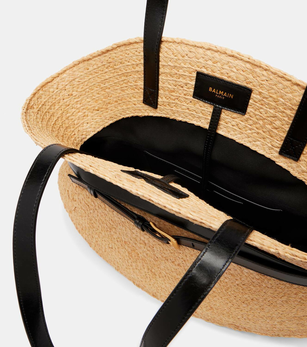 Balmain Shuffle Medium raffia tote bag Balmain