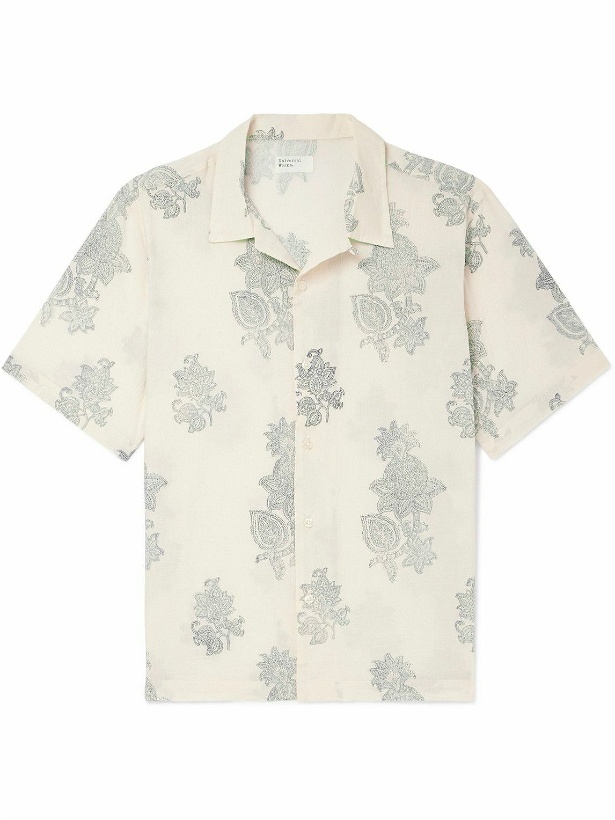 Photo: Universal Works - The Road Trip Convertible-Collar Printed Crinkled-Cotton Shirt - Neutrals