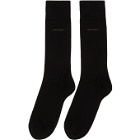 Boss Two-Pack Black Mercerized Egyptian Cotton Socks