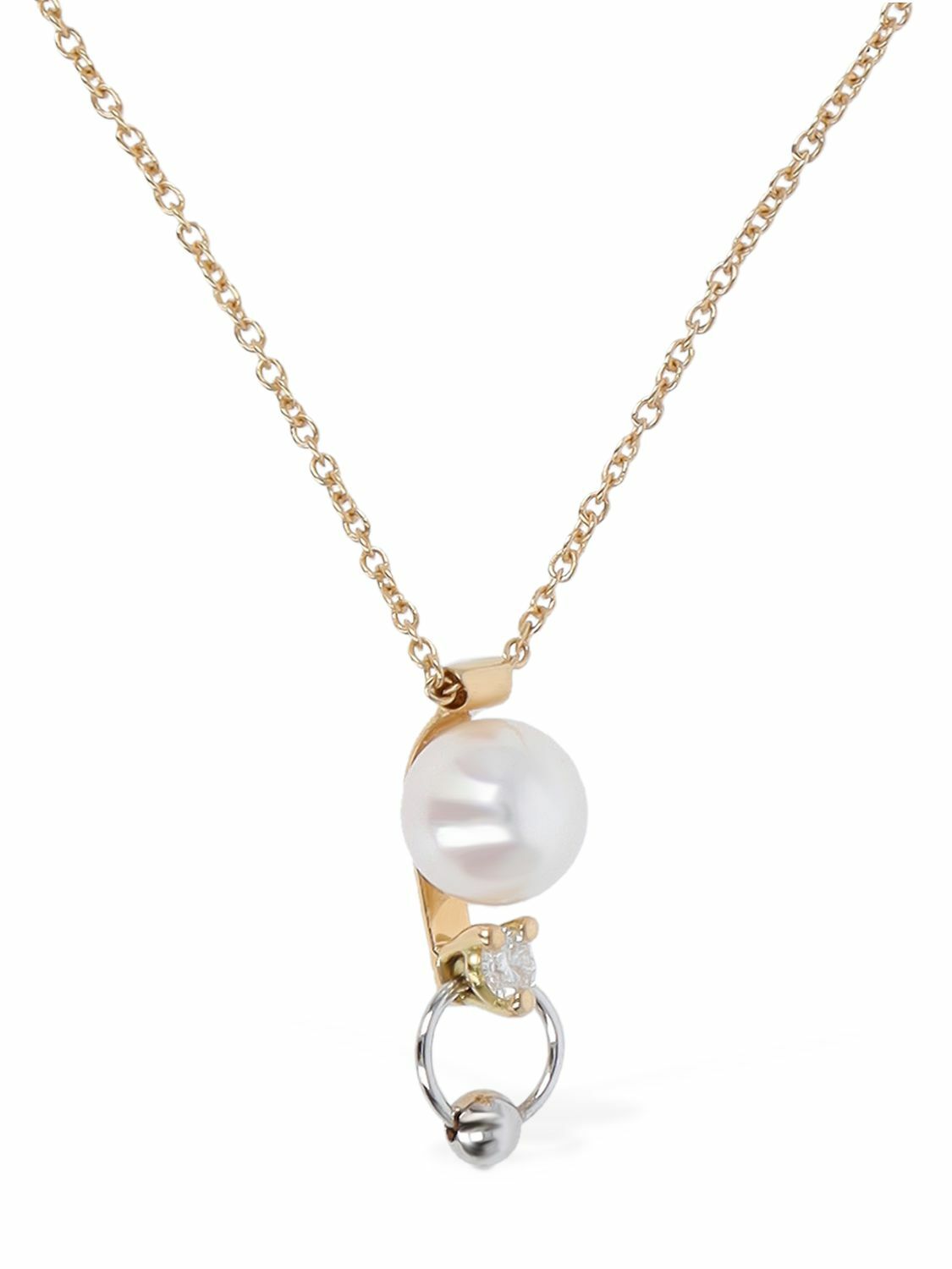 DELFINA DELETTREZ - 18kt Two-in-one Diamond & Pearl Necklace