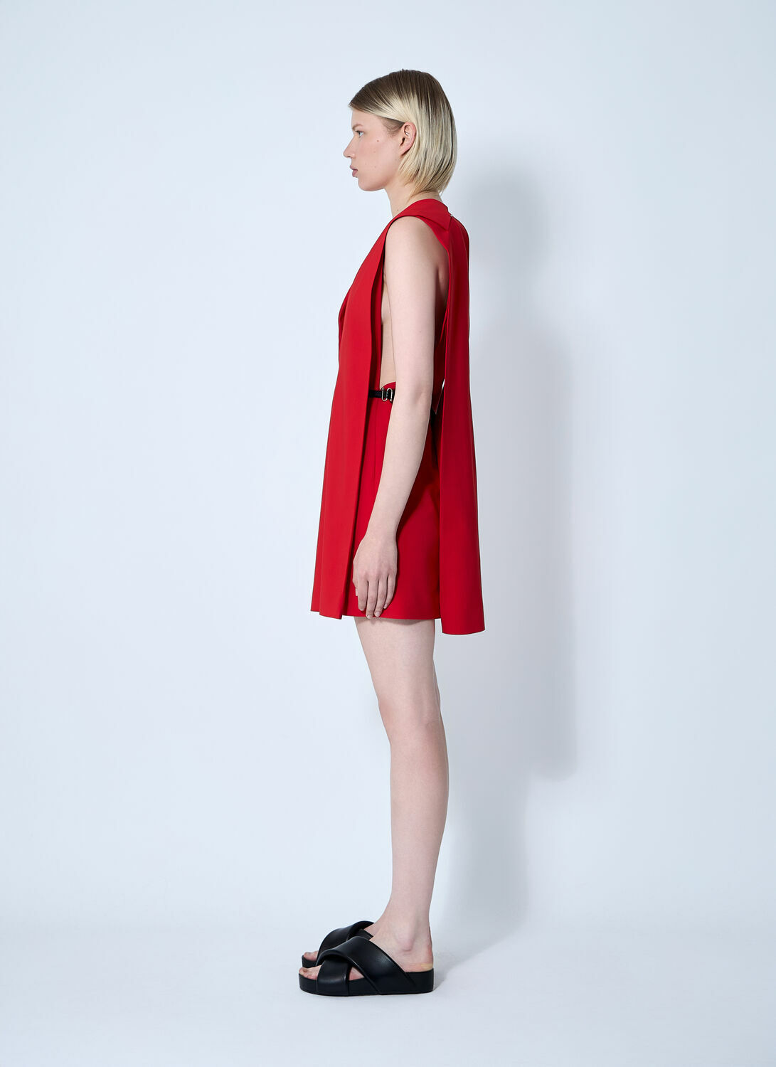 Sportmax Plunge Mini Dress With Belt
