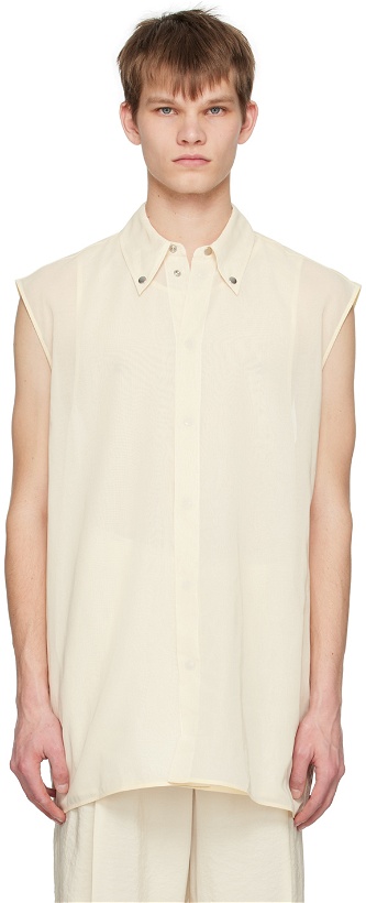 Photo: Jil Sander Off-White Relaxed-Fit Shirt