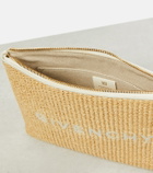 Givenchy Logo raffia clutch