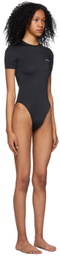 Balenciaga Black Open Back T-Shirt One-Piece Swimsuit