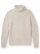 Inis Meáin - Boatbuilder Ribbed Cashmere Rollneck Sweater - Neutrals