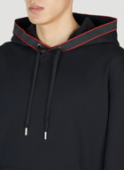 Alexander McQueen - Contrast Trim Hooded Sweatshirt in Black
