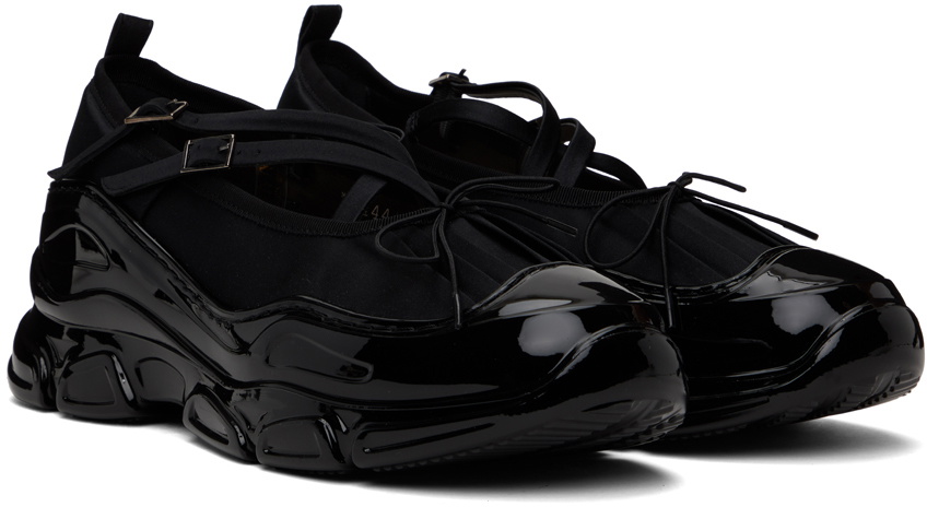 Simone Rocha Black Classic Criss Cross Tracker Ballerina Sneakers