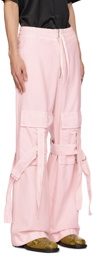 Dries Van Noten Pink Loose Strap Trousers