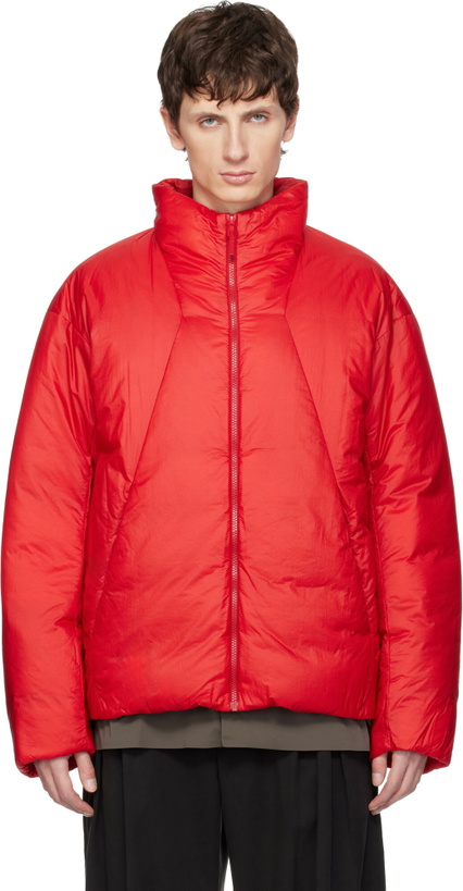 Photo: Veilance Red Conduit Down Jacket