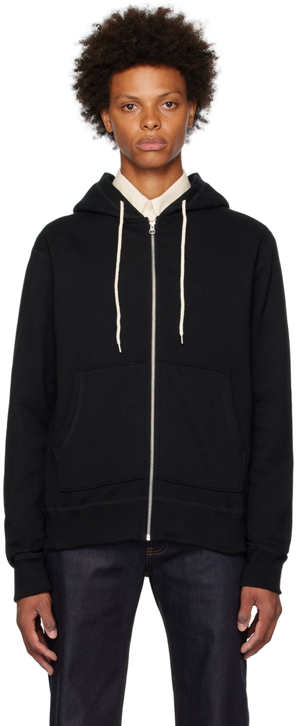 Naked & Famous Denim Black Zip Hoodie Naked and Famous Denim