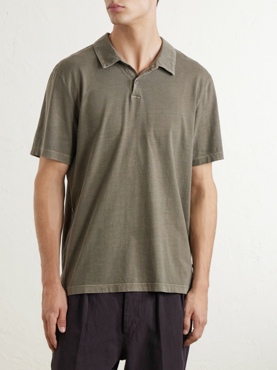 James Perse - Supima Cotton-Jersey Polo Shirt - Green