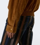 Versace Suede blouson jacket