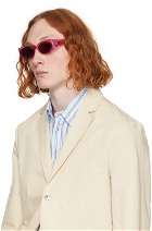 JACQUEMUS SSENSE Exclusive Pink 'Les lunettes Ovalo' Sunglasses