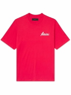 AMIRI - City Logo-Print Cotton-Jersey T-Shirt - Red