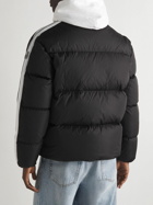 Palm Angels - Logo-Print Striped Quilted Shell Down Jacket - Black