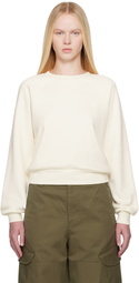 ÉTERNE Off-White Shrunken Raglan Sweatshirt