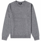 A.P.C. Men's Greg Merino Crew Knit in Heathered Anthracite