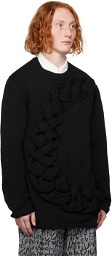 Comme des Garçons Homme Plus Black Cable Sweater