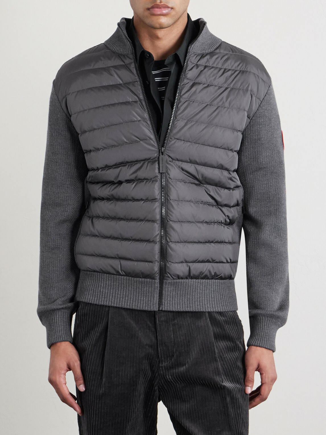 Canada Goose - HyBridge Slim-Fit Quilted Down Shell and Merino Wool ...