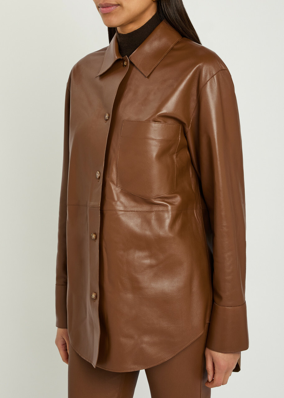 Joseph Penna Leather Jacket Rust