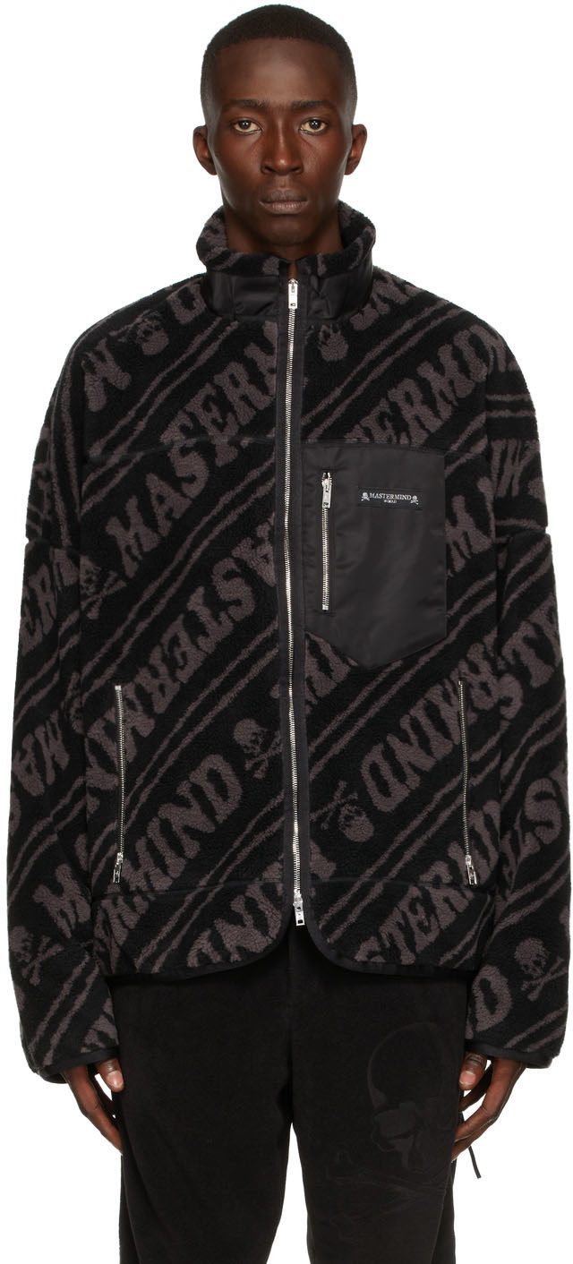 Allover logo nylon blouson jacket