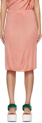 Dries Van Noten Pink Viscose Midi Skirt