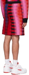 AGR Red Merino Wool Shorts