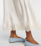 Rixo Matilde lace-trimmed satin slip skirt
