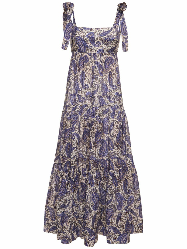 Photo: ZIMMERMANN - Devi Printed Lace-up Cotton Maxi Dress