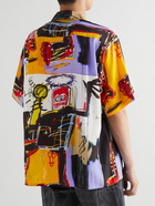 Wacko Maria - Jean-Michel Basquiat Camp-Collar Printed Woven Shirt - Yellow