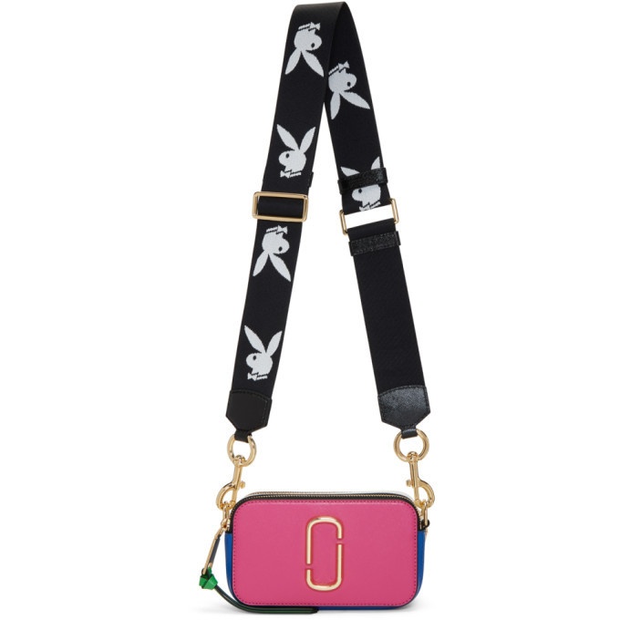Marc Jacobs Green And Pink Snapshot Bag