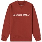 A-COLD-WALL* Men's Essential Logo Crew Sweat in Burnt Red