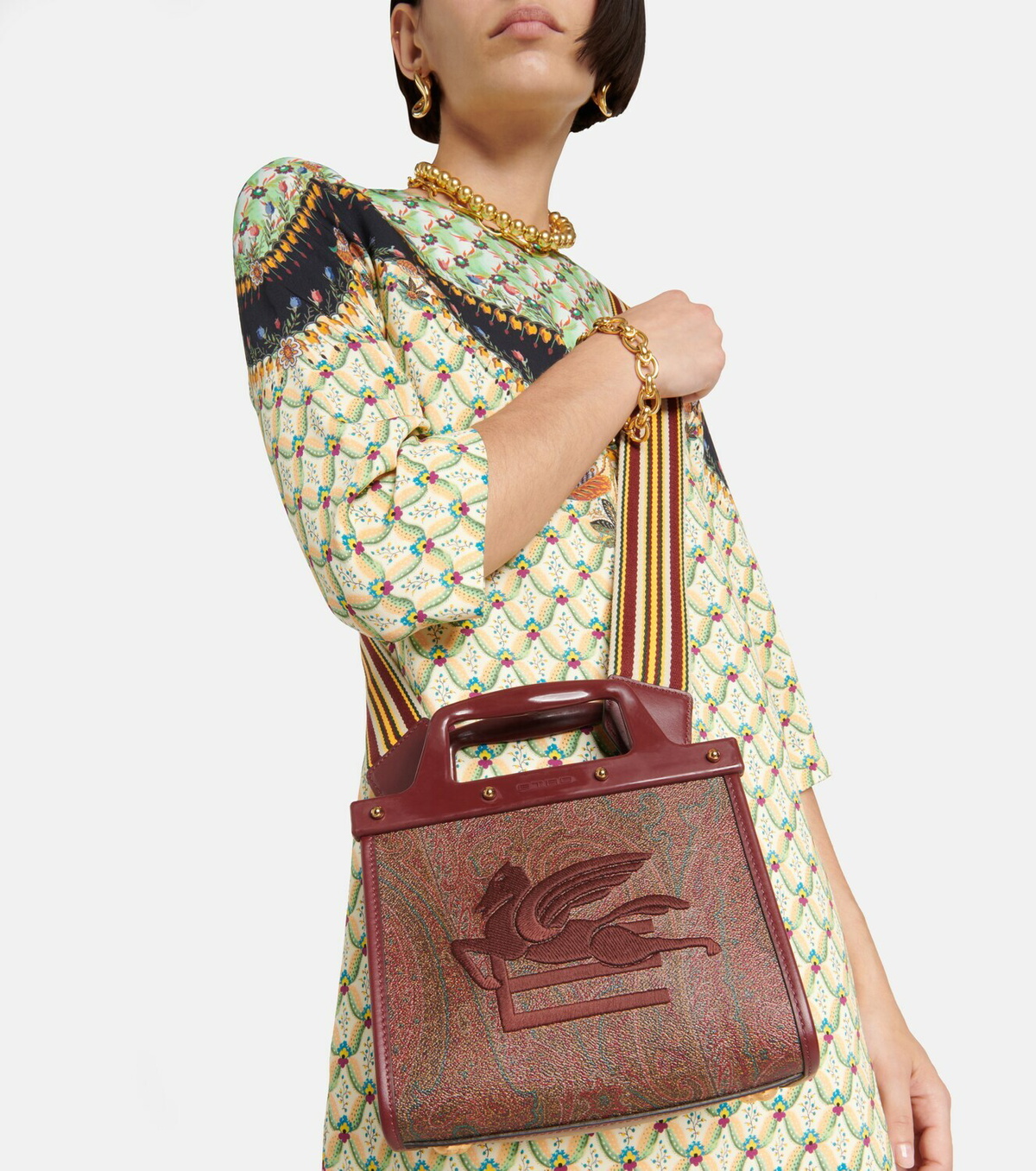 Etro Love Trotter Mini jacquard tote bag Etro