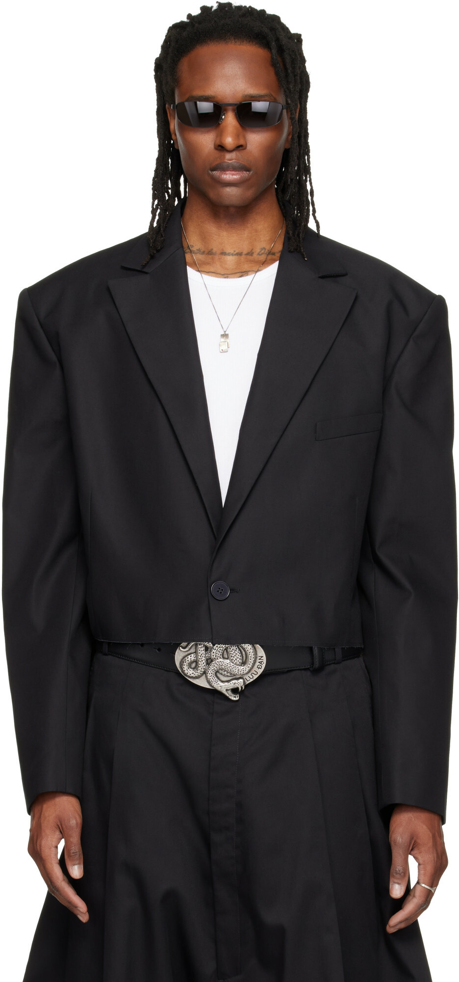 LU'U DAN Black Slashed Blazer