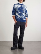 Fusalp - Mountain Logo-Appliquéd Merino Wool-Jacquard Sweater - Blue