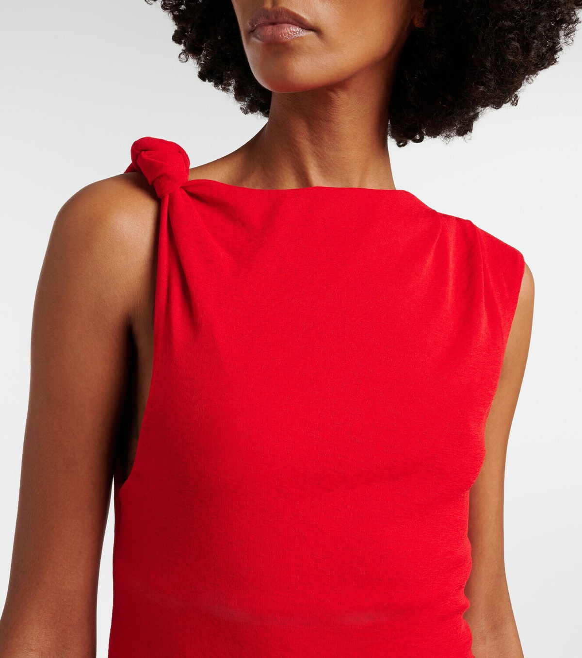 Ganni Draped asymmetric midi dress