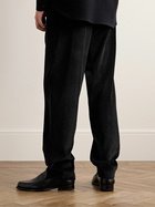 The Row - Speek Tapered Pleated Cotton and Cashmere-Blend Corduroy Suit Trousers - Black