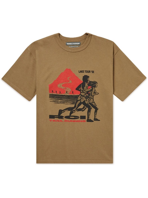 Photo: Reese Cooper® - Printed Cotton-Jersey T-Shirt - Brown