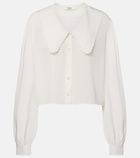 Chloé Scalloped silk shirt