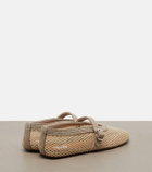 Alaïa Fishnet Mary Jane flats