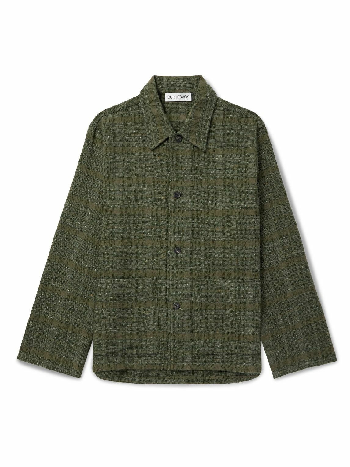 Our Legacy - Haven Checked Tweed Overshirt - Green Our Legacy