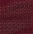 Brioni - 6cm Reversible Knitted Silk and Linen-Blend Tie - Men - Burgundy