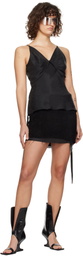 Liza Keane Black Suspender Miniskirt