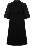 SACAI - Cotton Gabardine Knit S/s Mini Dress