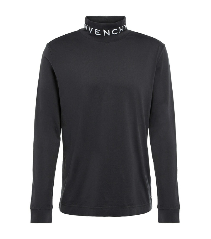 Photo: Givenchy - Embroidered turtleneck cotton top