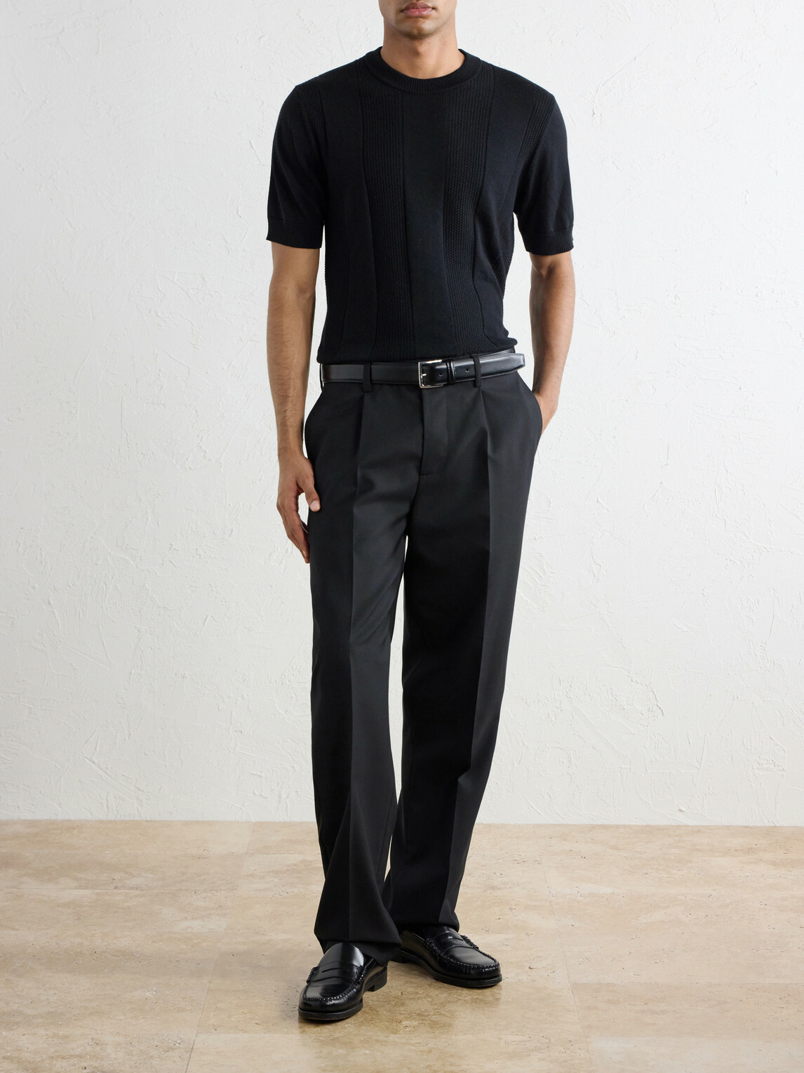 Altea - Wool T-Shirt - Black
