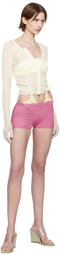 Isa Boulder SSENSE Exclusive Pink Knitted Malley Shorts