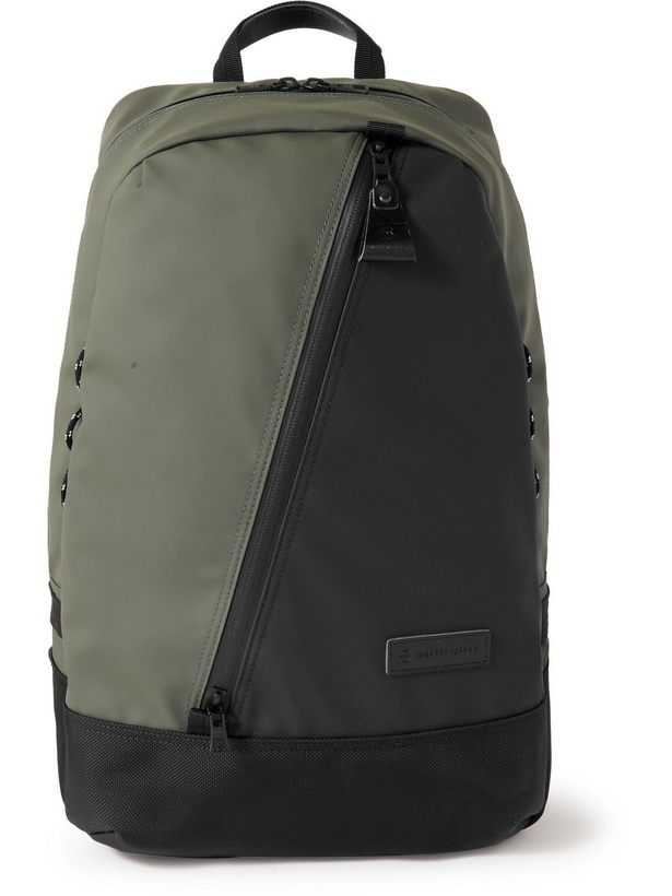 Photo: Master-Piece - Slick Large Canvas and Leather-Trimmed CORDURA Backpack